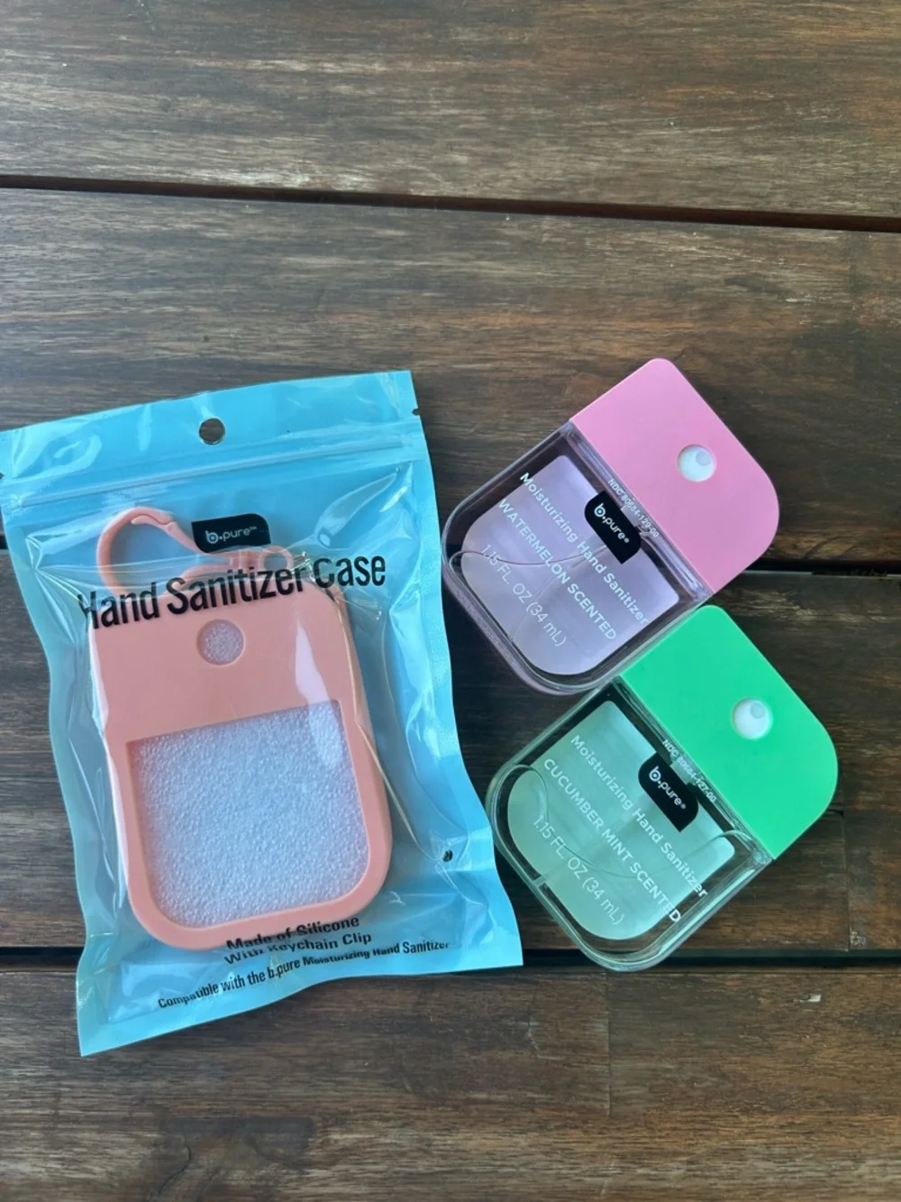b.pure Moisturizing Hand Sanitizer Spray Bundle + Silicone Case (3pc Set) nwt